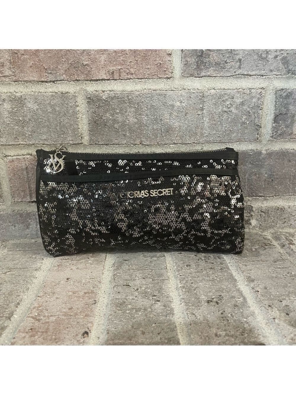 Victoria's Secret Black Sequin Clutch